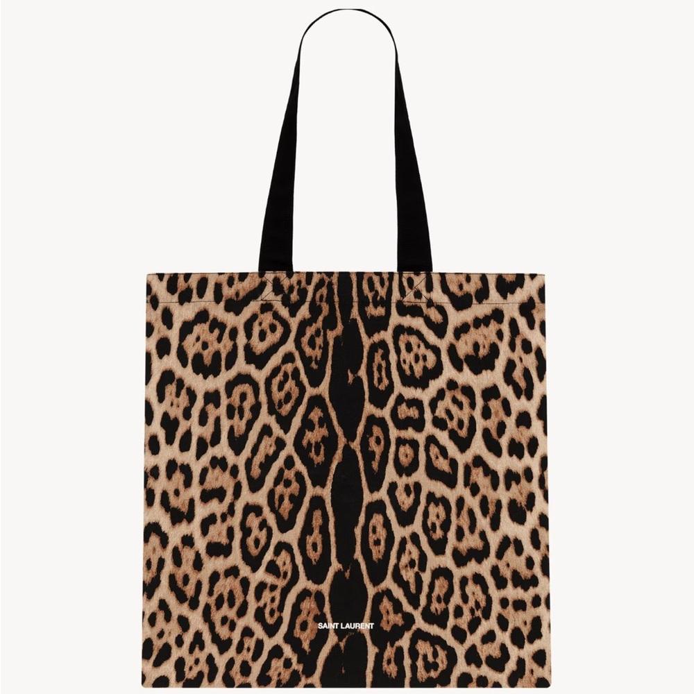 Saint Laurent Leopard Print Tote